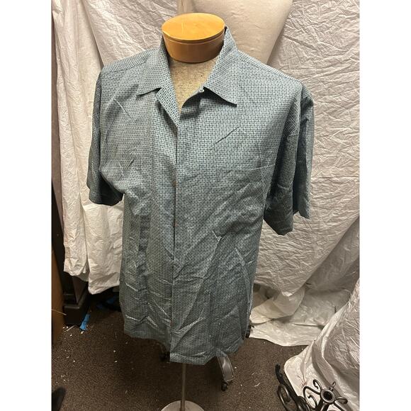 3 Tommy Bahama Jhane Barnes Bluewater silk cotton Tropical summer short sleeve M - Picture 5 of 11